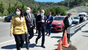 CHP GÖCEK TÜNELİNDE EYLEM YAPTI