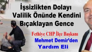 VALİLİK ÖNÜNDE KENDİNİ BIÇAKLAYAN GENCE