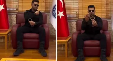 'Yakışıklı Güvenlik'i makamında ağırlayan rektöre tepki yağıyor