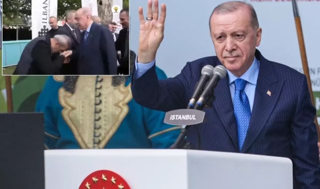 Yavuz Bingöl'ün Cumhurbaşkanı Erdoğan'ın elini öptüğü anlar olay oldu